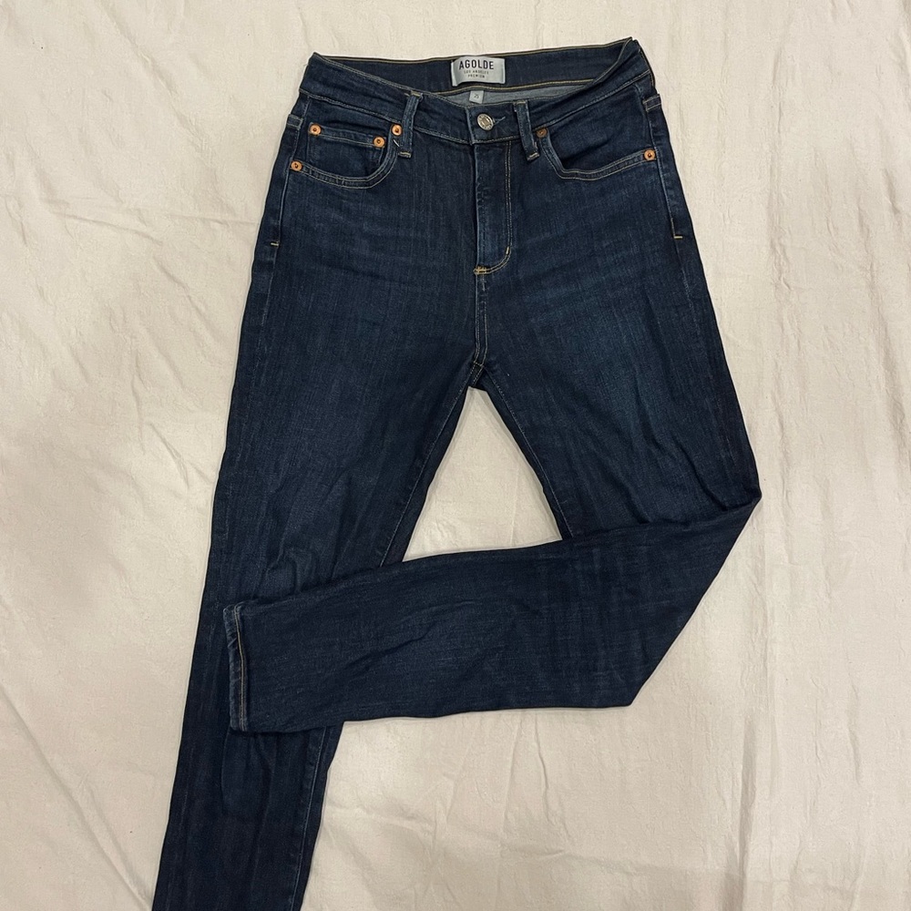 AGOLDE Sophie High Rise Skinny Crop in Reverb